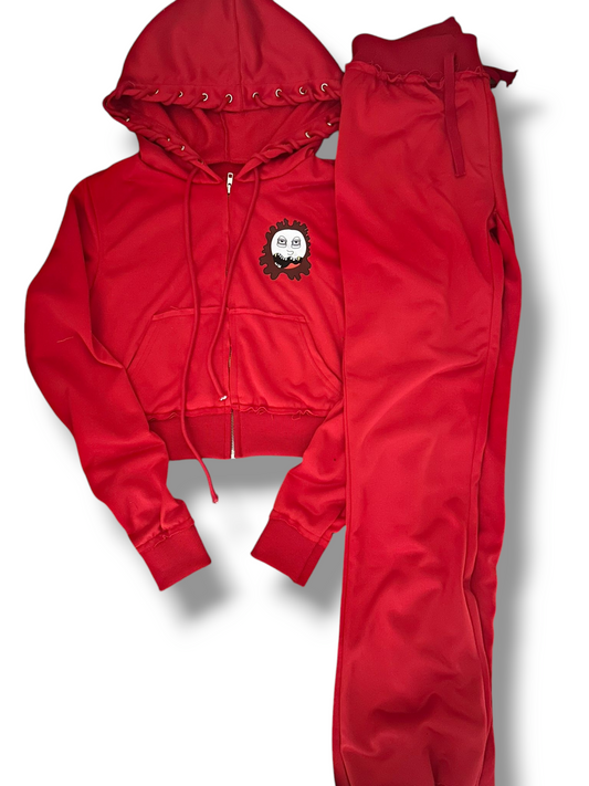 Red women's lemax tracksuit