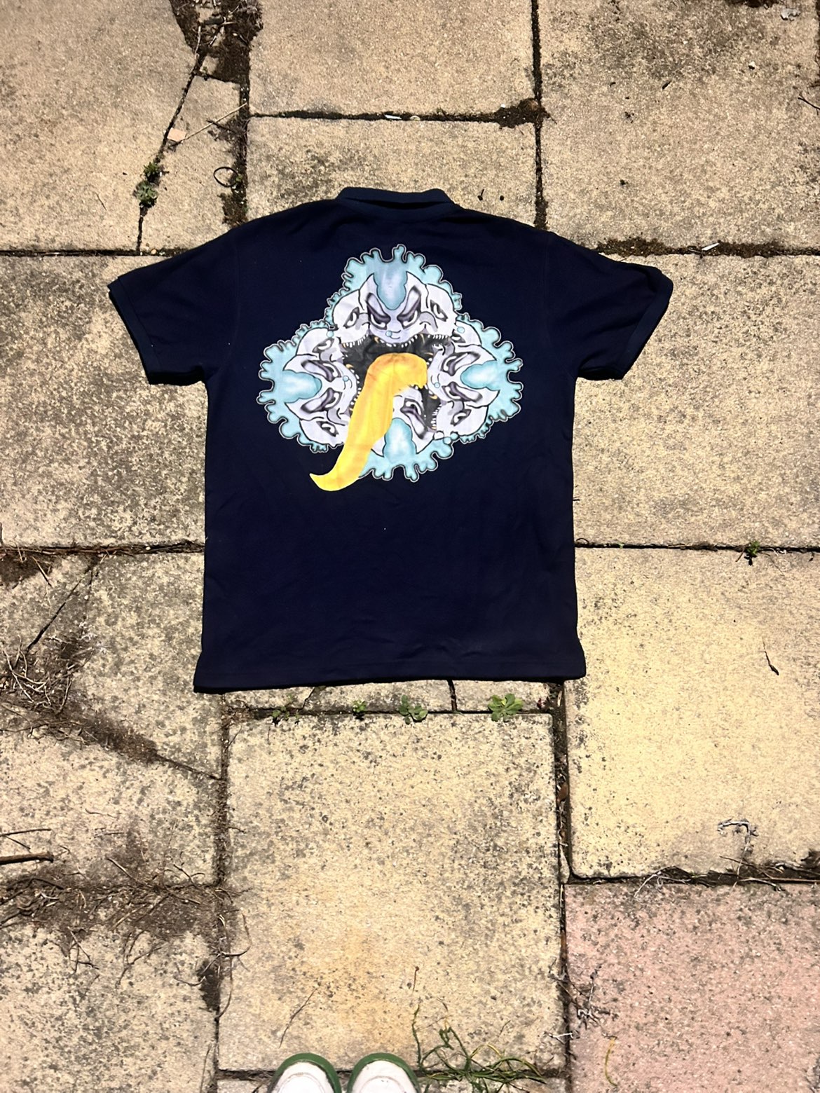 Navy blue monster polo